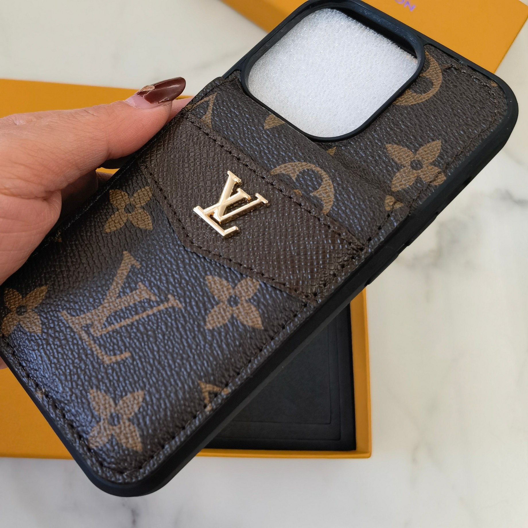 lv iphone 12 pro max case with card holder louis vuitton